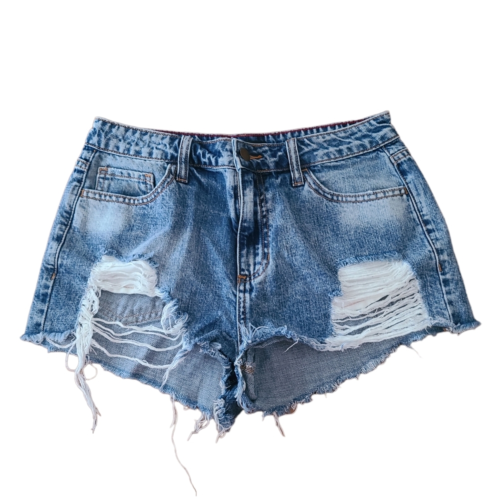 Forever 21 Distressed Cut Off Jean Shorts Size M